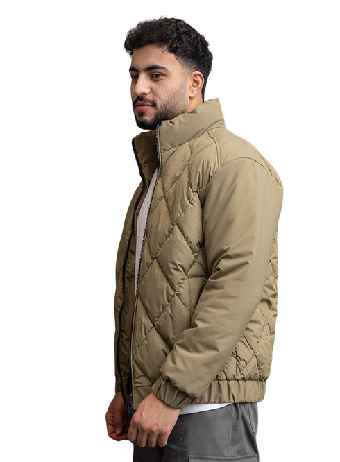 Olive Puffer Jacket 3016 - Khotwh