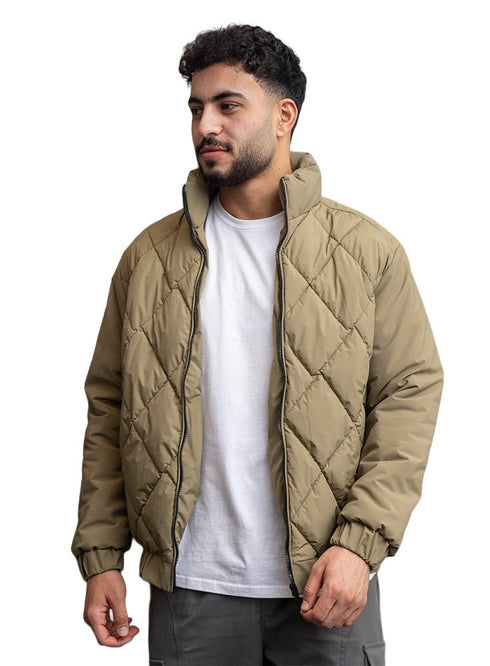 Olive Puffer Jacket 3016 - Khotwh