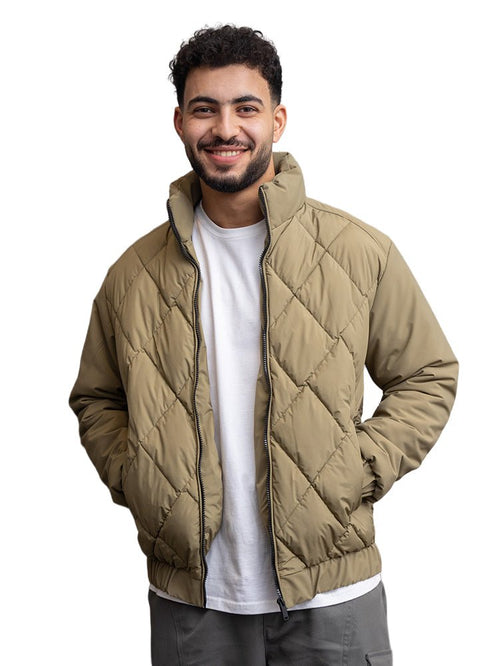 Olive Puffer Jacket 3016 - Khotwh