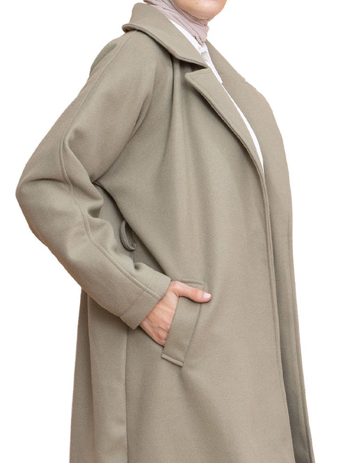 Olive RD - Long Feather Coat - Khotwh