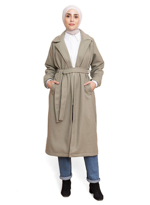 Olive RD - Long Feather Coat - Khotwh