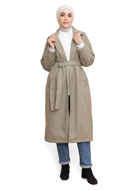 Olive RD - Long Feather Coat - Khotwh