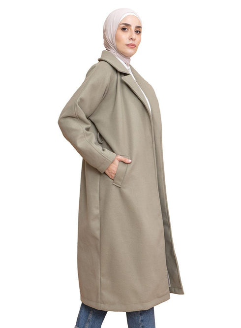 Olive RD - Long Feather Coat - Khotwh
