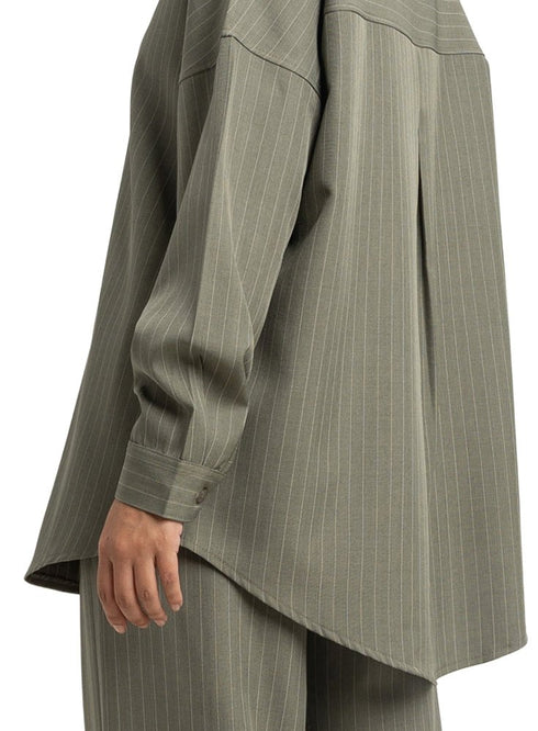 Olive Striped Suit - Khotwh