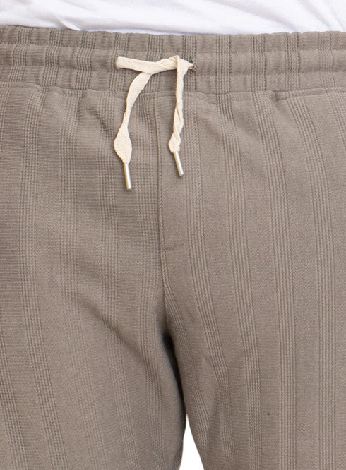 Olive Striperd Jacquard Short - Khotwh