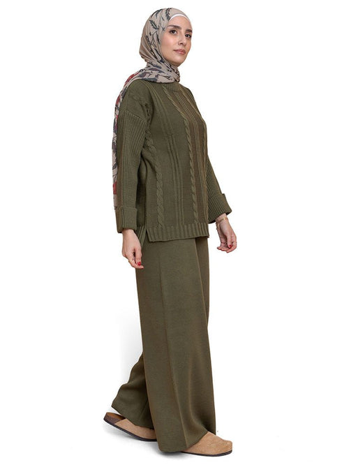 Olive Upside Sleeve Plexus Suit - Khotwh