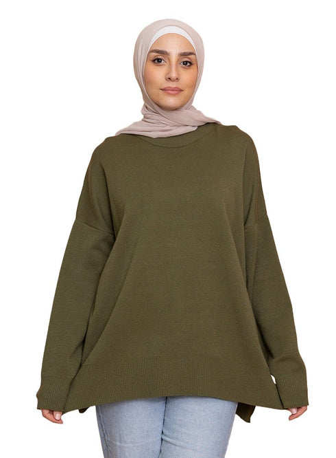 Olive V - Over Size Half Cole - Khotwh