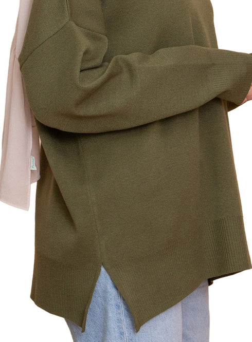 Olive V - Over Size Half Cole - Khotwh