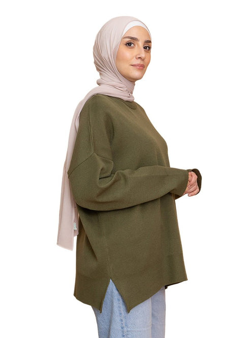 Olive V - Over Size Half Cole - Khotwh