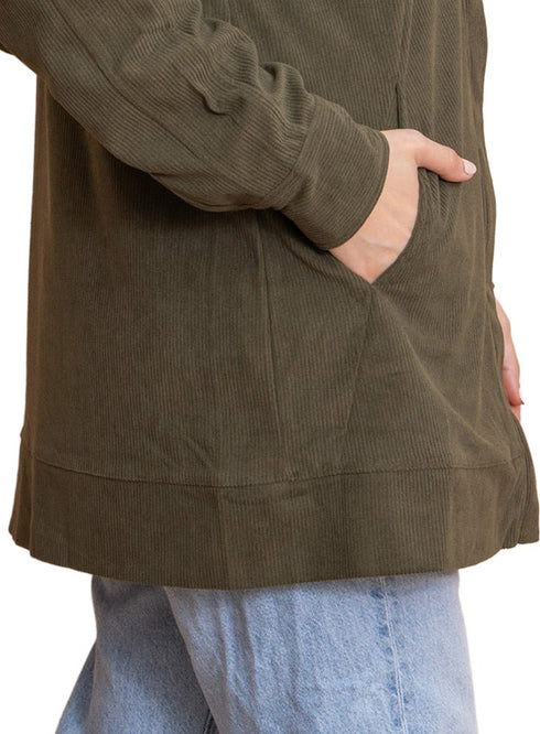 Olive Velvet SW - Zipper - Khotwh