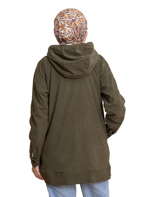 Olive Velvet SW - Zipper - Khotwh