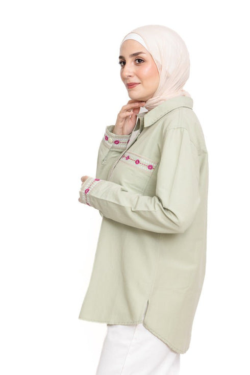 Olive Western Shirt - Khotwh