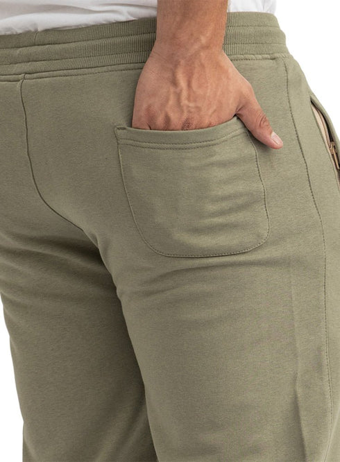 Olive Zipper-Melton Wide Leg - Khotwh