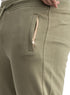 Olive Zipper-Melton Wide Leg - Khotwh