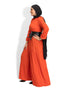 Orange Basic Dress - Khotwh