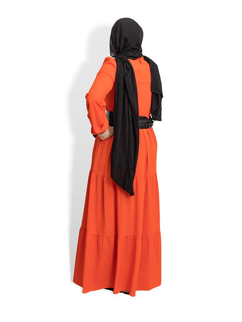 Orange Basic Dress - Khotwh