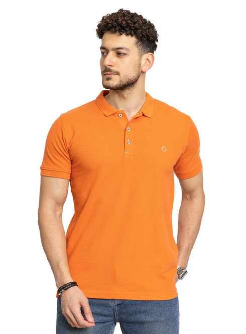 Orange Basic Polo - Khotwh