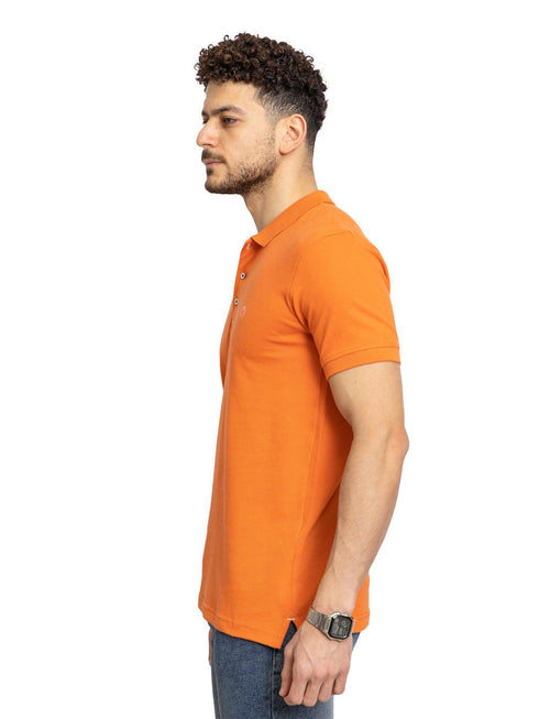 Orange Basic Polo - Khotwh