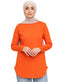 Orange Curved Long - Sleeve - Khotwh