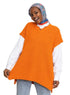 Orange Cut Belt Pullover - Khotwh