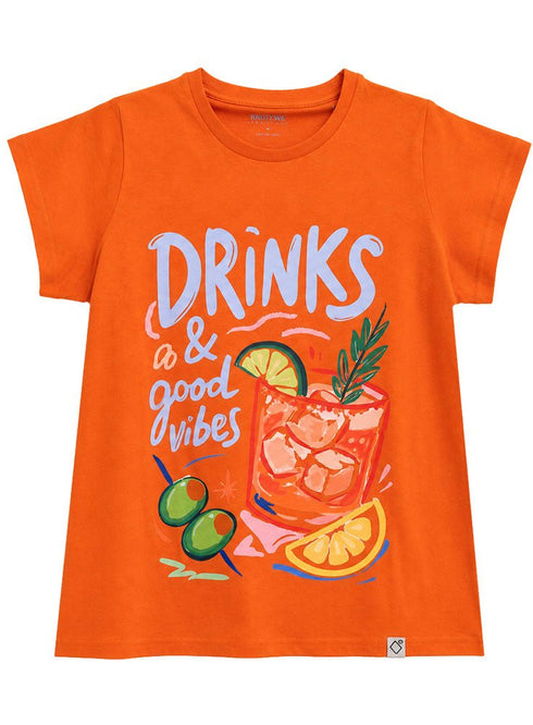 Orange-Design 5 Printed Short-Sleeve - Khotwh