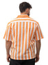 Orange - Design 6 Striped Tennis Collar Shirt - Khotwh