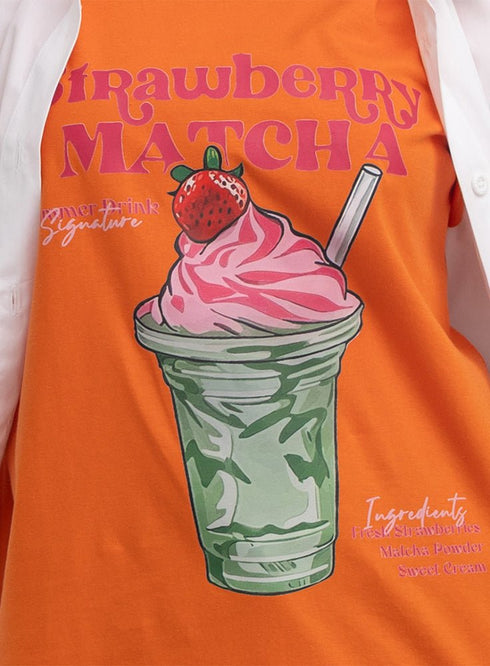 Orange-Design 8 Printed Short-Sleeve - Khotwh