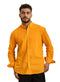 Orange Linen Shirt - Khotwh