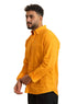 Orange Linen Shirt - Khotwh