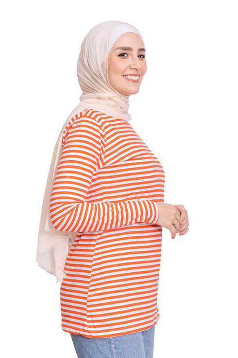 Orange Lines Long Sleeve - Khotwh