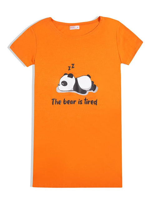 Orange Night Shirt - Design 25 - Khotwh