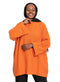 Orange Over Size Pullover - Khotwh