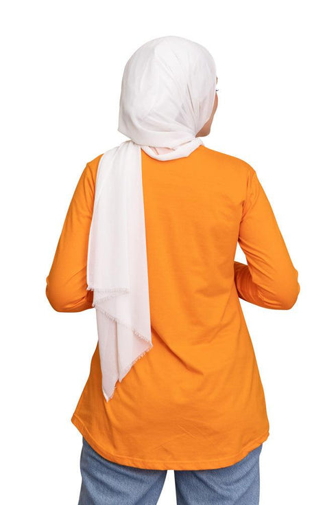 Orange Peel Printed Long - Sleeve Design 33 - Khotwh