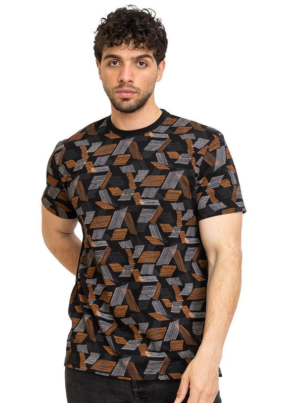 Orange Printed Round T-Shirt Design 2 - Khotwh