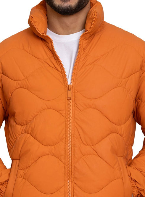 Orange Puffer Jacket 1 - Khotwh