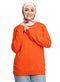 Orange Round Knit Pullover - Khotwh