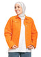Orange Short Jacket Jeans - Khotwh