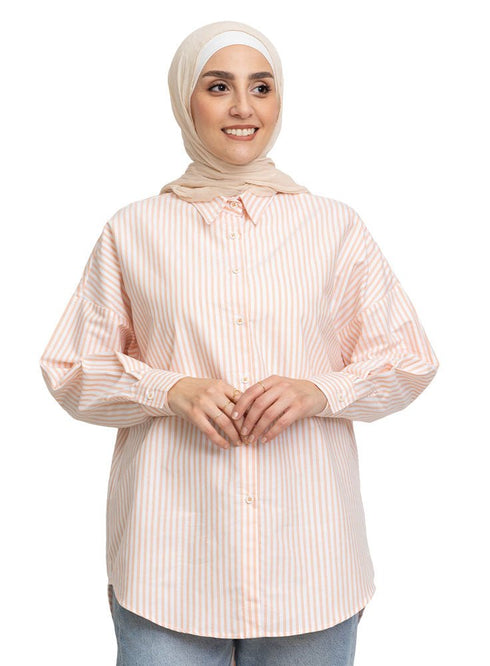 Orange Stripped Over - Size Shirt - Khotwh