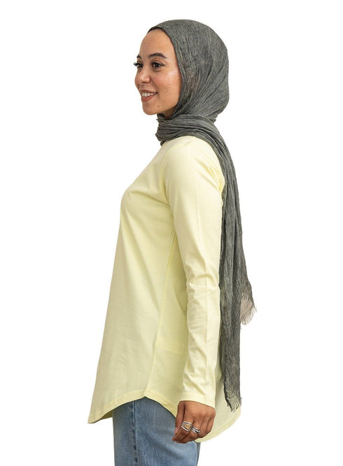 Pastel Yellow Cur.Long-Sleeve - Khotwh