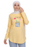 Pastel Yellow - Design 26 Printed Long - Sleeve - Khotwh