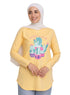 Pastel Yellow - Design 30 Printed Long - Sleeve - Khotwh