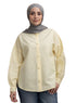 Pastel Yellow Embroidered Poplin Shirt - Khotwh