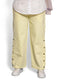 Pastel Yellow Gaberdine Capsules Pant - Khotwh