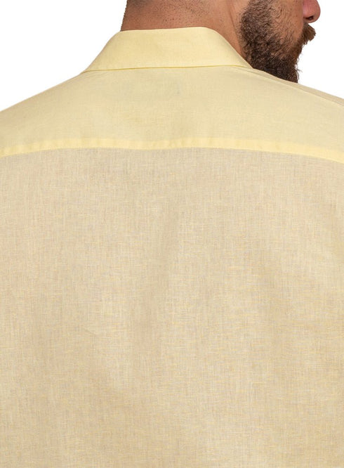 Pastel Yellow Linen Shirt - Khotwh