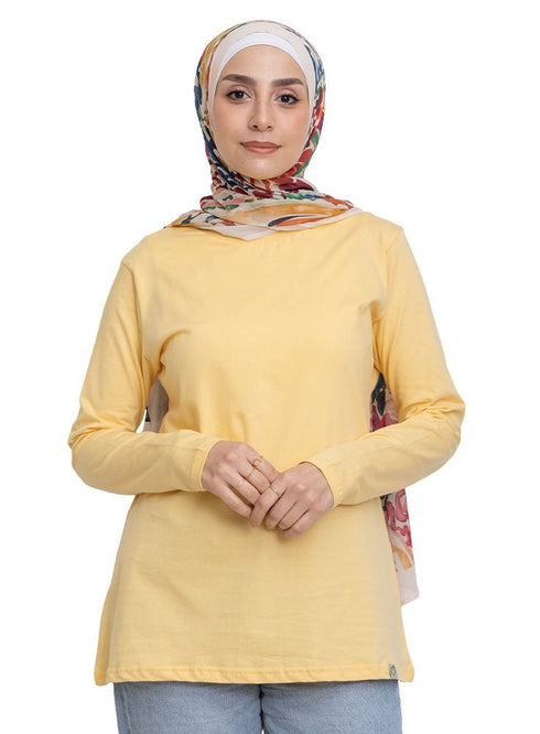 Pastel Yellow Long - Sleeve - Khotwh