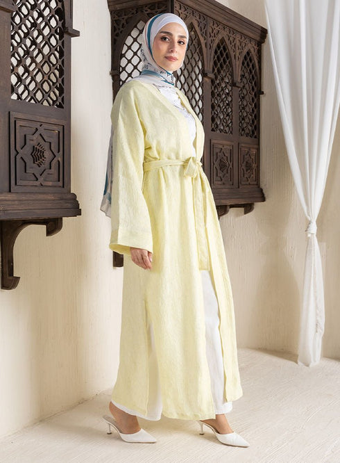 Pastel Yellow RD - Long Cardigan - Khotwh