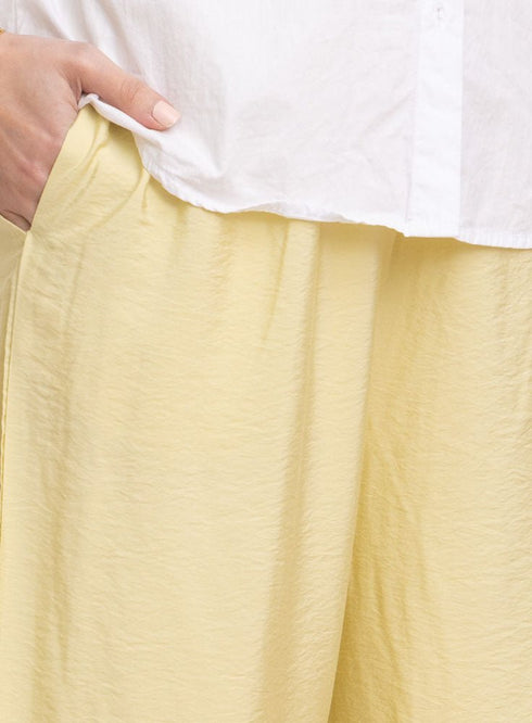 Pastel Yellow RD - Wide Leg Pant - Khotwh