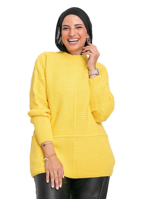 Pastel Yellow Streak Pullover - Khotwh