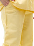 Pastel Yellow Wide Gabardine Pants - Khotwh