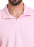 Pink - Design 2 Jacquard Polo Neck T-Shirt - Khotwh